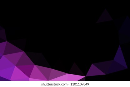 Dark Pink vector blurry hexagon blurry triangle. A vague abstract illustration with gradient. A completely new design for your business.
