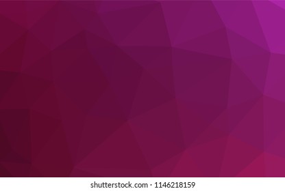 Dark Pink vector blurry hexagon texture. Shining illustration, which consist of triangles. The polygonal design can be used for your web site.