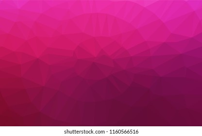 Dark Pink vector blurry hexagon pattern. Colorful abstract illustration with gradient. A completely new design for your business.