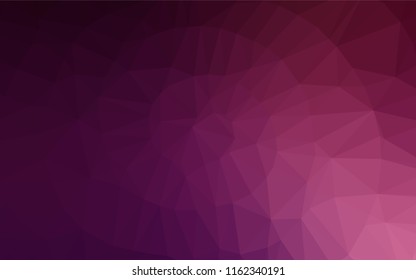 Dark Pink vector blurry hexagon pattern. Geometric illustration in Origami style with gradient.  The elegant pattern can be used as part of a brand book.