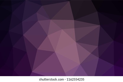 Dark Pink vector blurry hexagon template. A sample with polygonal shapes. Triangular pattern for your business design.