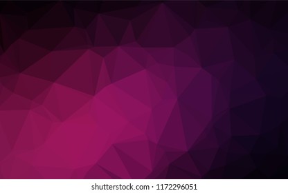 Dark Pink vector blurry hexagon pattern. Geometric illustration in Origami style with gradient.  The best triangular design for your business.