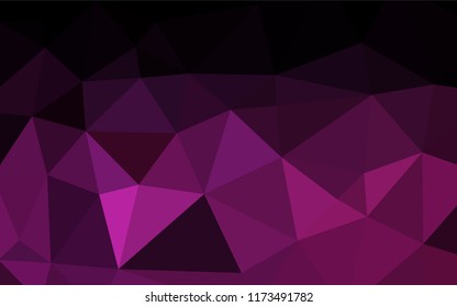Dark Pink vector blurry hexagon texture. A sample with polygonal shapes. A new texture for your design.
