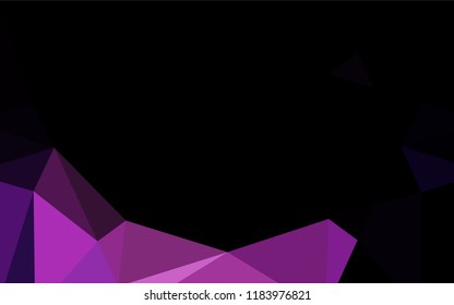 Dark Pink vector blurry hexagon template. Geometric illustration in Origami style with gradient.  Brand new style for your business design.
