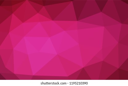 Dark Pink vector blurry hexagon pattern. Shining colored illustration in a Brand new style. A completely new design for your business.