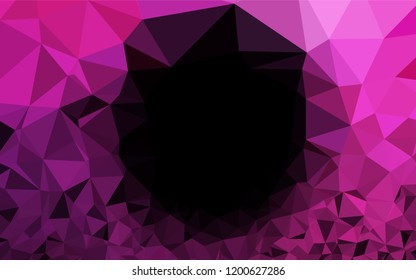 Dark Pink vector blurry hexagon texture. Geometric illustration in Origami style with gradient.  Brand new style for your business design.