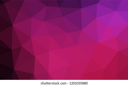 Dark Pink vector blurry hexagon pattern. Colorful abstract illustration with gradient. A new texture for your design.