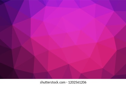 Dark Pink vector blurry hexagon pattern. A sample with polygonal shapes. A new texture for your design.