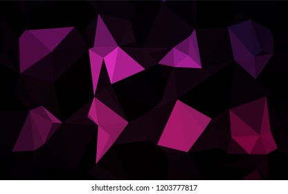 Dark Pink vector blurry hexagon pattern. Colorful abstract illustration with gradient. The completely new template can be used for your brand book.