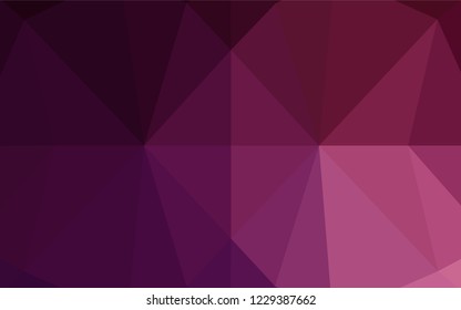 Dark Pink vector blurry hexagon template. Colorful illustration in abstract style with gradient. A completely new design for your business.
