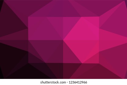Dark Pink vector blurry hexagon texture. Colorful illustration in abstract style with gradient. A completely new template for your business design.
