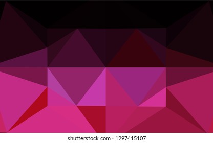 Dark Pink vector blurry hexagon pattern. A sample with polygonal shapes. A completely new design for your business.