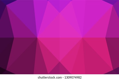 Dark Pink vector blurry hexagon pattern. Colorful abstract illustration with gradient. A completely new design for your business.