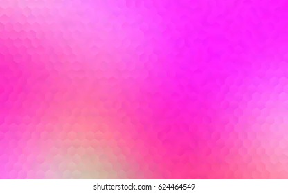 Dark Pink vector blurry hexagon background design. Geometric background in Origami style with gradient. 