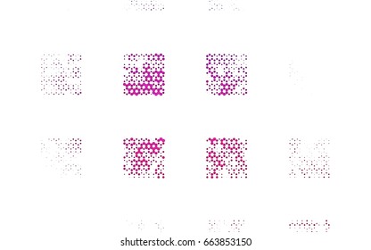 Dark Pink vector blurry hexagon background design. Geometric background in Origami style with gradient. 