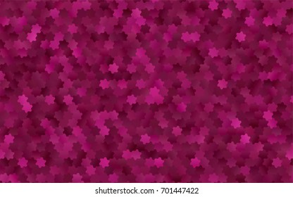 Dark Pink vector blurry hexagon background design. Geometric background in Origami style with gradient. 