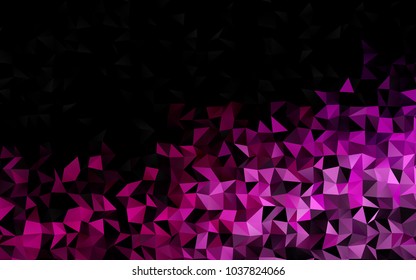 Dark Pink vector blurry triangle background. Brand-new colored illustration in blurry style with gradient. A completely new design for your business.