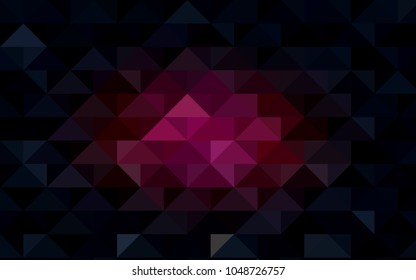 Dark Pink vector blurry triangle template. A vague abstract illustration with gradient. A completely new design for your business.