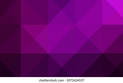 Dark Pink vector blurry triangle template. Shining polygonal illustration, which consist of triangles. That pattern can be used as a part of a brand book.