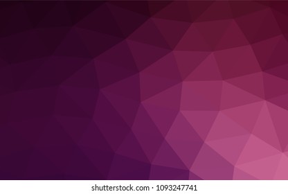 Dark Pink vector blurry triangle template. Triangular geometric sample with gradient.  The completely new template can be used for your brand book.