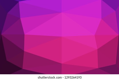 Dark Pink vector blurry triangle texture. Modern geometrical abstract illustration with gradient. Completely new template for your business design.