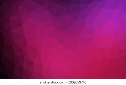 Dark Pink vector blurry triangle template. Colorful abstract illustration with gradient. Polygonal design for your web site.