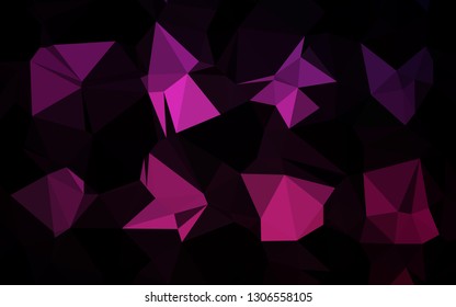 Dark Pink vector blurry triangle template. A vague abstract illustration with gradient. Brand new design for your business.