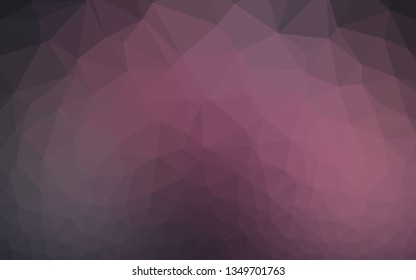Dark Pink vector blurry triangle pattern. Shining illustration, which consist of triangles. Brand new design for your business.