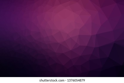 Dark Pink vector blurry triangle texture. Shining illustration, which consist of triangles. Polygonal design for your web site.