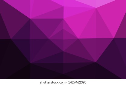 Dark Pink vector blurry triangle pattern. An elegant bright illustration with gradient. Elegant pattern for a brand book.
