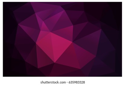 Dark Pink vector blurry triangle background design. Geometric background in Origami style with gradient. 