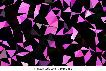 Dark Pink vector blurry triangle background. Creative geometric illustration in Origami style with gradient. The textured pattern can be used for background.