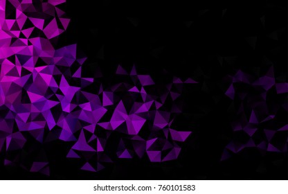 Dark Pink vector blurry triangle pattern. A completely new color illustration in a vague style. The textured pattern can be used for background.