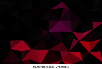 Dark Pink vector blurry triangle pattern. Glitter abstract illustration with an elegant design. The textured pattern can be used for background.