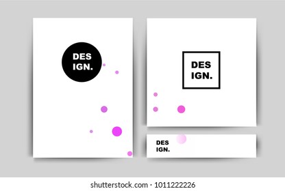 Dark Pink vector brochure for ui, ux design.