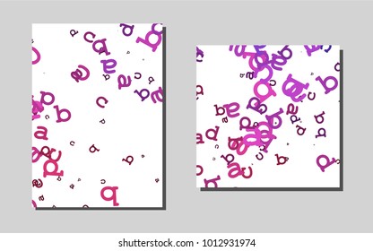 Dark Pink vector brochure for ui, ux design. Modern abstract design concept with colorful gradient. Pattern can be used as a template for calendars.