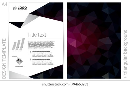 Dark Pink vector  brochure for ui, ux design. Glitter abstract design concept with text box. Beautiful design for cover of notepads.
