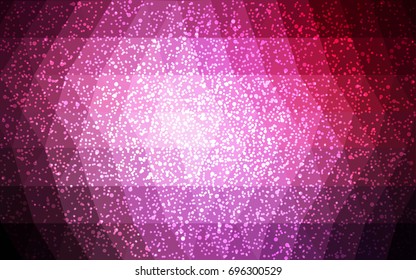 Dark Pink vector christmas postcard low polygon background. Illustration consisting of triangles. Abstract triangular polygonal origami or crystal design of New Year celebration.