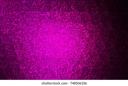 Dark Pink vector christmas postcard low polygon background. Illustration consisting of triangles. Abstract triangular polygonal origami or crystal design of New Year celebration.