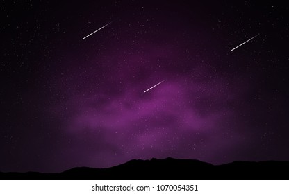 Dark Pink vector cover with astronomical stars. Glitter abstract illustration with colorful cosmic stars. Pattern for astrology websites.