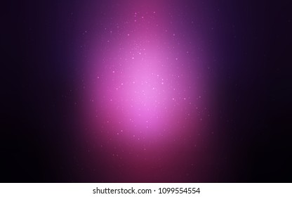 Dark Pink vector cover with astronomical stars. Space stars on blurred abstract background with gradient. Best design for your ad, poster, banner.