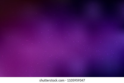 Dark Pink vector cover with astronomical stars. Blurred decorative design in simple style with galaxy stars. Template for cosmic backgrounds.