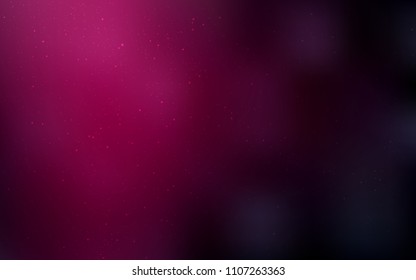 Dark Pink vector cover with astronomical stars. Shining colored illustration with bright astronomical stars. Pattern for futuristic ad, booklets.
