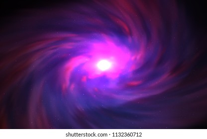 Dark Pink vector cover with astronomical stars. Glitter abstract illustration with colorful cosmic stars. Template for cosmic backgrounds.