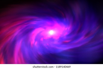 Dark Pink vector cover with astronomical stars. Shining colored illustration with bright astronomical stars. Best design for your ad, poster, banner.