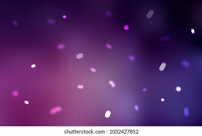Dark Pink vector cover with beautiful snowflakes. Decorative shining illustration with snow on abstract template. The pattern can be used for new year ad, booklets.