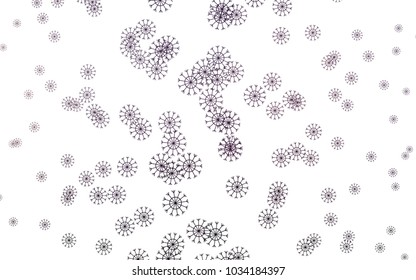 Dark Pink vector cover with beautiful snowflakes. Glitter abstract illustration with crystals of ice. The pattern can be used for new year ad, booklets.