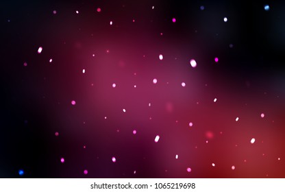 Dark Pink vector cover with beautiful snowflakes. Blurred decorative design in xmas style with snow. The pattern can be used for new year leaflets.