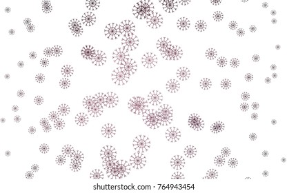 Dark Pink vector cover with beautiful snowflakes. Snow on blurred abstract background with gradient. New year design for your ad, poster, banner.