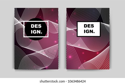 Dark Pink vector cover for Envelopes. Booklet with textbox on colorful abstract background. Pattern can be used as a template for calendars.